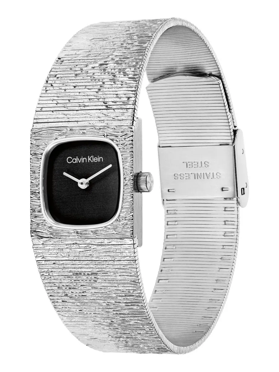 Женские часы Sophisticated Square с браслетом из нержавеющей стали Calvin Klein — изображение 2 из 5, оттенок черный