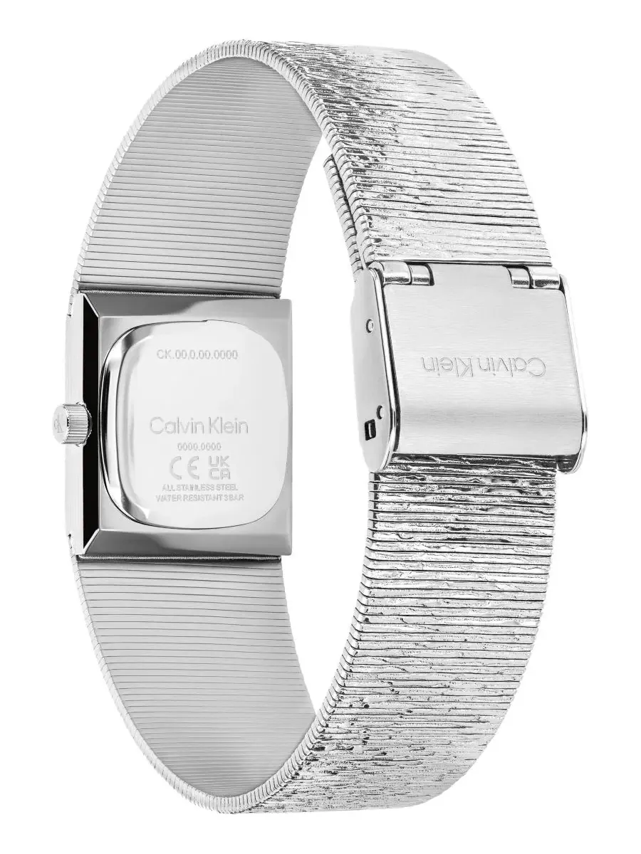 Женские часы Sophisticated Square с браслетом из нержавеющей стали Calvin Klein — изображение 3 из 5, оттенок черный