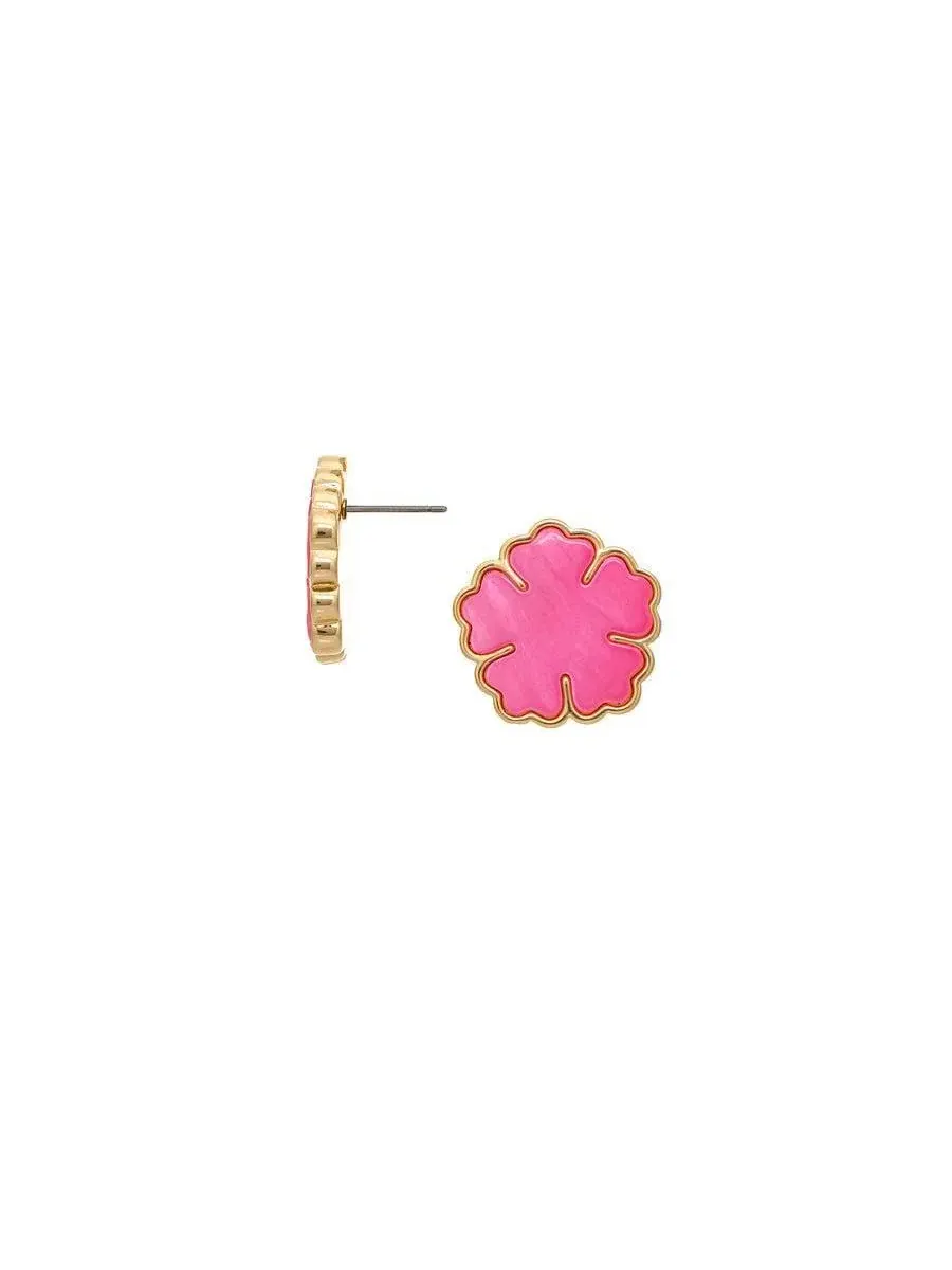 Серьги-гвоздики с цветочным дизайном, с позолотой 18K Rivka Friedman