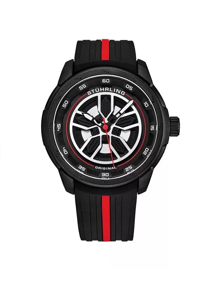 Мужские мужские часы 984 Quartz 44mm Aviator с многослойным циферблатом и силиконовым ремешком