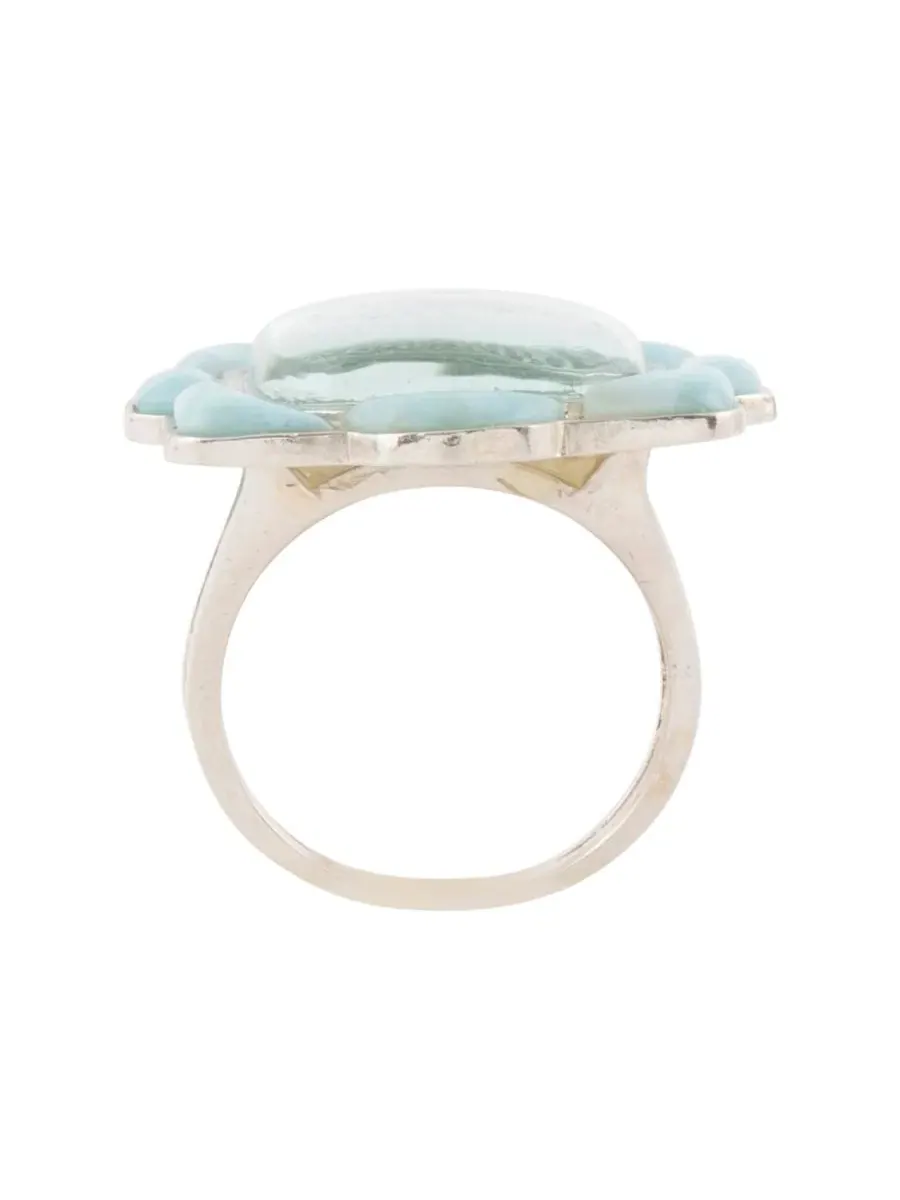 Кольцо с ларимаром Scenic Beach Blue Larimar Silver Barse — изображение 3 из 6, оттенок серебряный