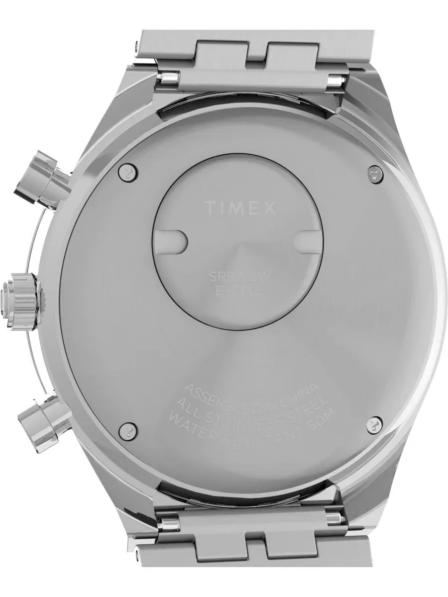 Мужские хронограф наручные часы 40 мм Timex — изображение 3 из 5, оттенок серебряный