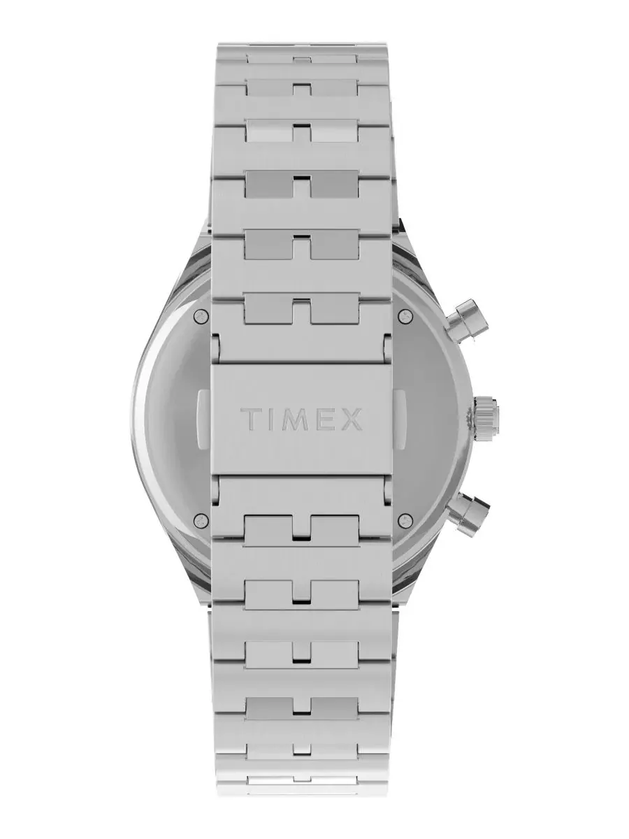 Мужские хронограф наручные часы 40 мм Timex — изображение 5 из 5, оттенок серебряный