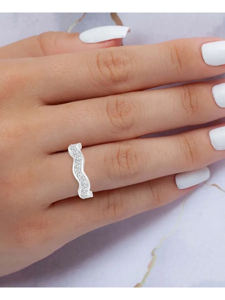 Кольцо с кубическим цирконием 3.78 ct.t.w. Sterling Silver — изображение 3 из 4, оттенок серебристый