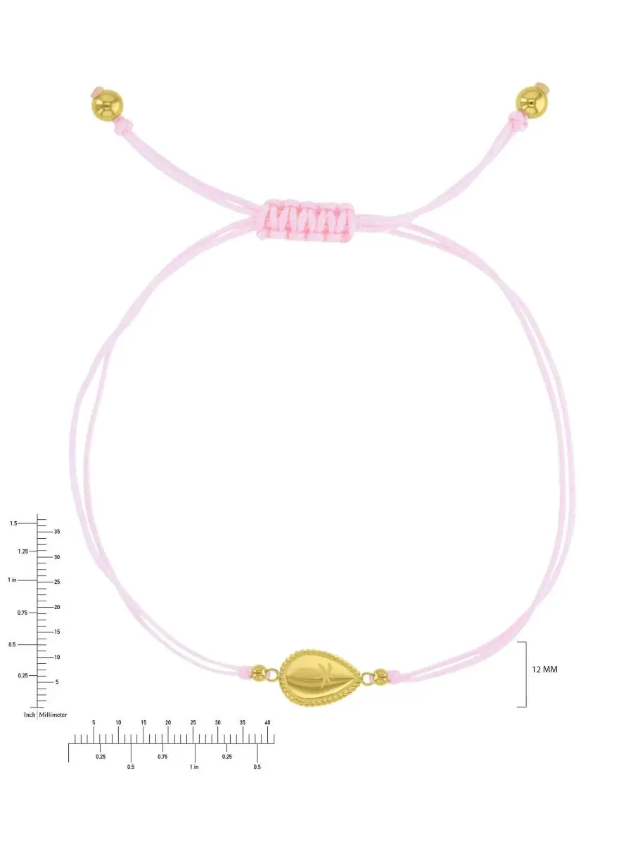 Браслет с подвеской-пальмой Yellow Teardrop Palm Tree Pattern Charm Roxy — изображение 2 из 3, оттенок желтый