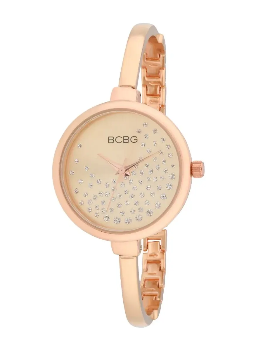 Женские часы BCBG с круглым корпусом 32 мм, из розового золота, с браслетом-бангл, модель BCBG004 — изображение 1 из 4