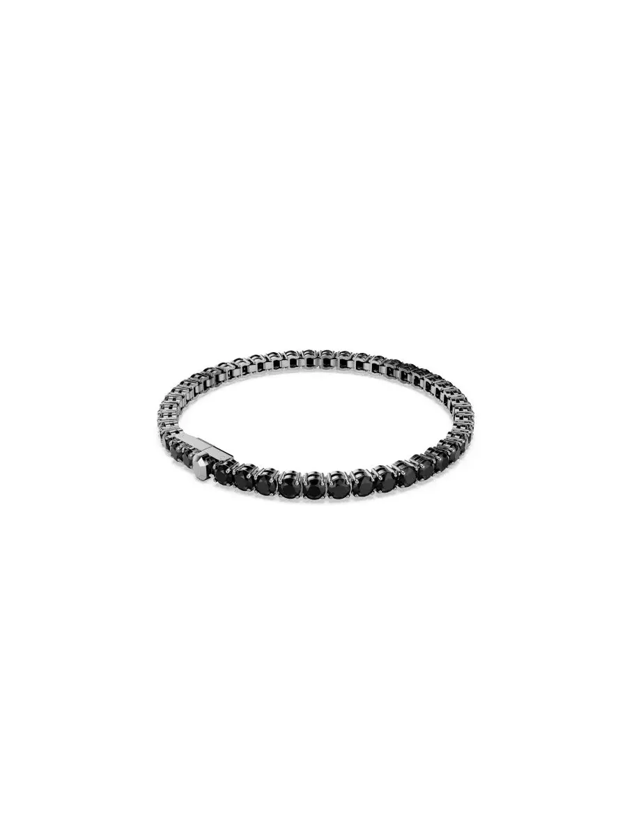 Теннисный браслет Swarovski Matrix с рутениевым покрытием — изображение 3 из 7, оттенок черный