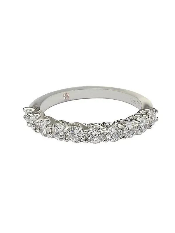 Кольцо Suzy Levian из стерлингового серебра с белыми кубическими цирконами Suzy Levian New York — изображение 2 из 3