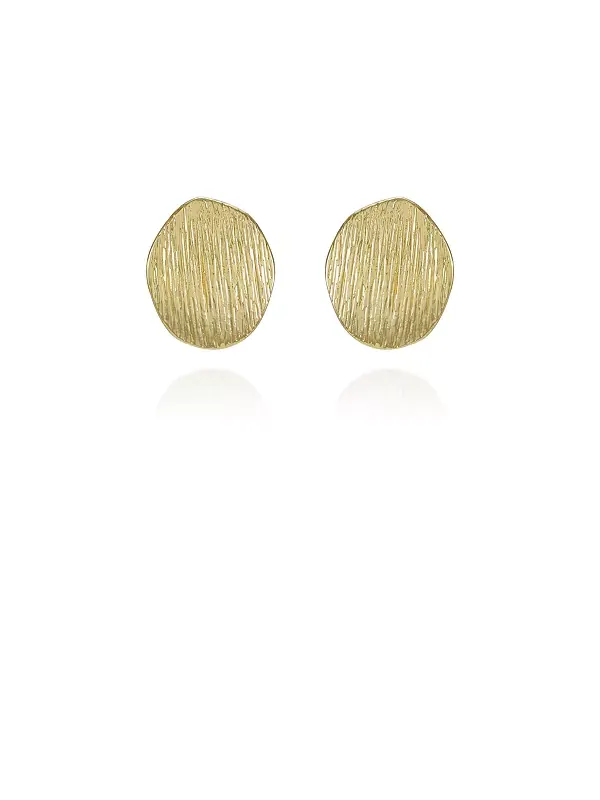 Серьги-Монеты с текстурированной галькой золотистого оттенка Vince Camuto