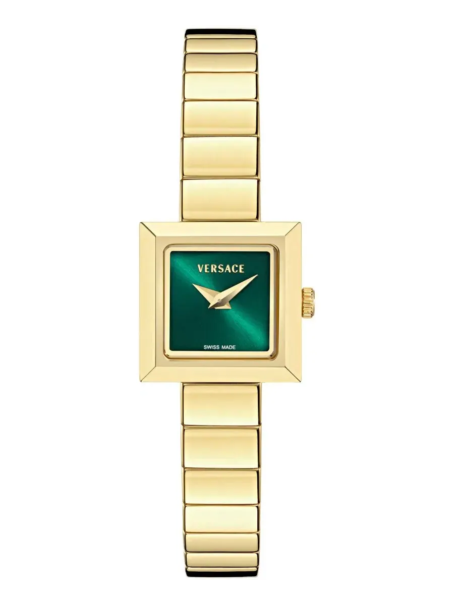 Женские часы V-Square Petite IP Yellow Gold Stainless Steel Bracelet Watch 18x18mm Versace — изображение 1 из 3