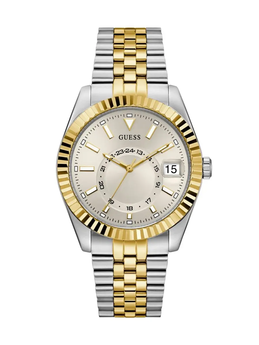 Мужские часы с двумя тонами, мультифункциональные, 42 мм GUESS