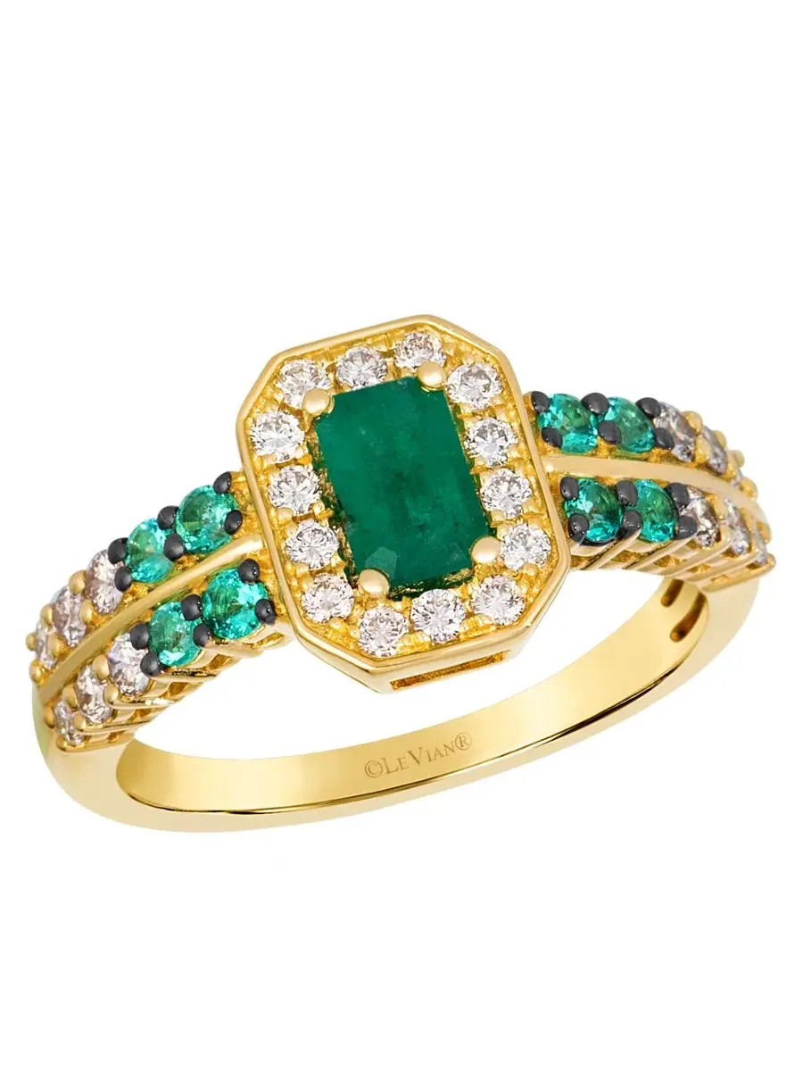 Кольцо с изумрудами Costa Smeralda Emeralds и нюдовыми бриллиантами