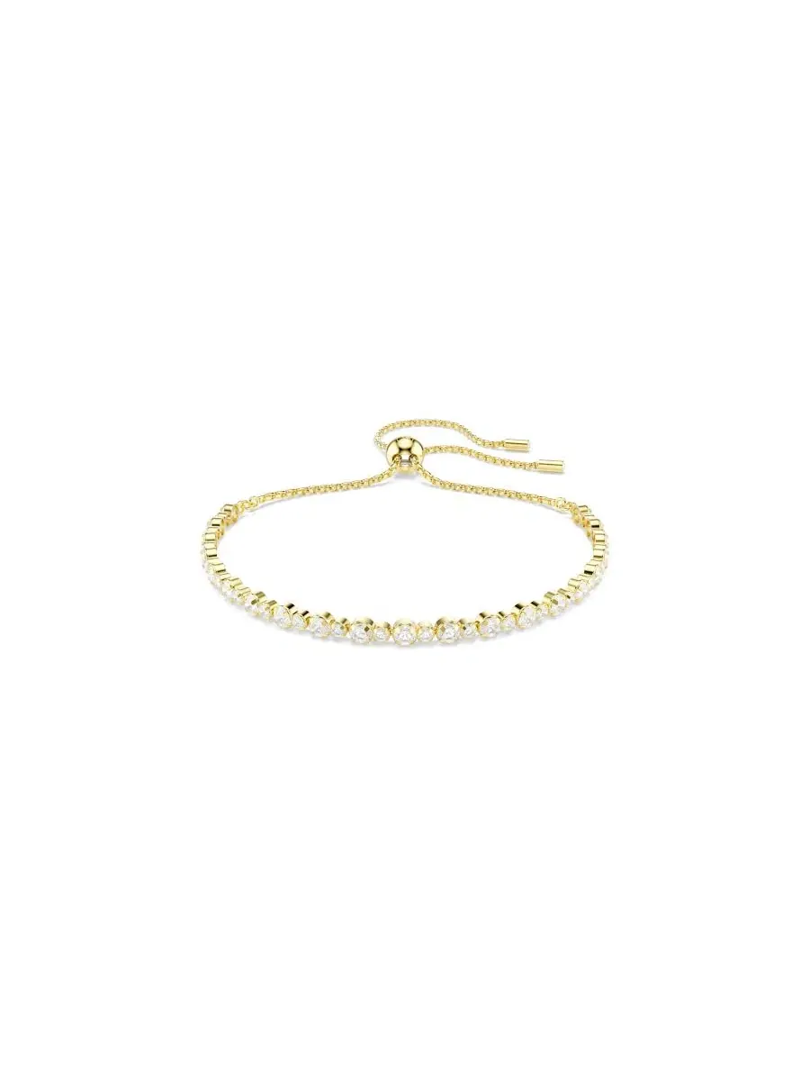 Браслет-цепочка Swarovski Matrix Gold-Tone Plated Tennis Bracelet — изображение 1 из 6, оттенок золото