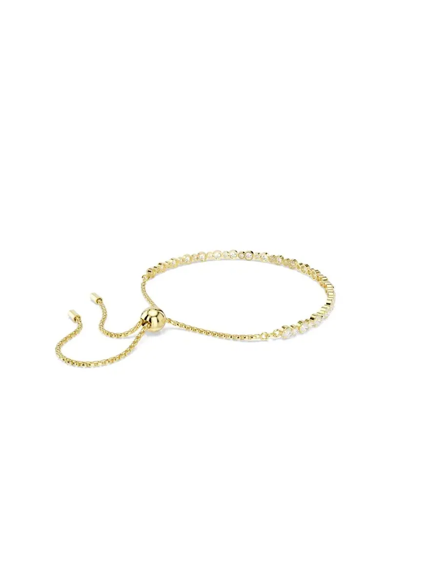 Браслет-цепочка Swarovski Matrix Gold-Tone Plated Tennis Bracelet — изображение 3 из 6, оттенок золото