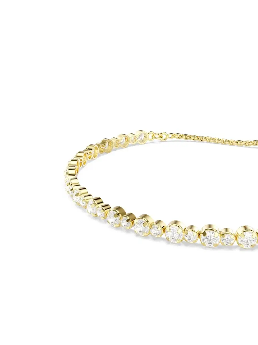 Браслет-цепочка Swarovski Matrix Gold-Tone Plated Tennis Bracelet — изображение 5 из 6, оттенок золото
