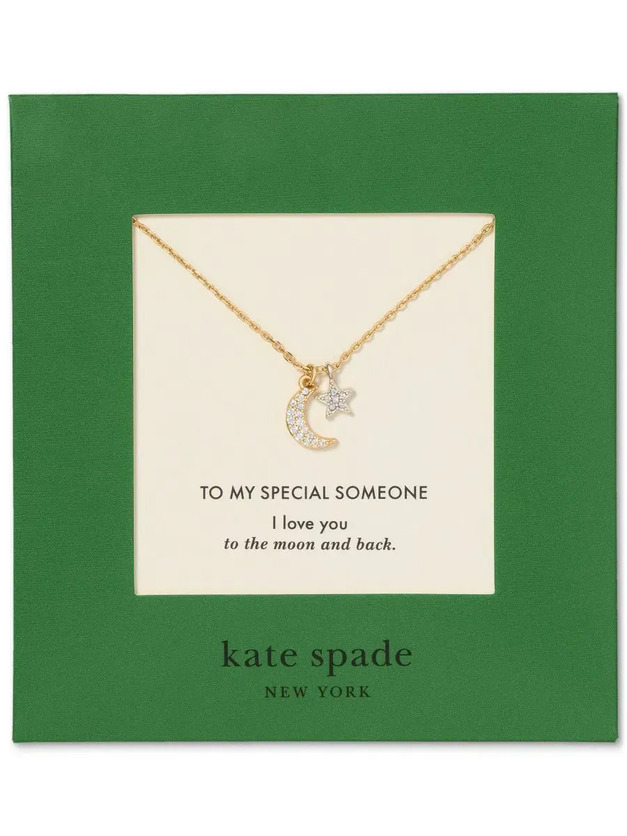 Кулон с подвеской-сердцем и кубическим цирконием, Two-Tone Gifting To My Special Someone kate spade — изображение 5 из 6