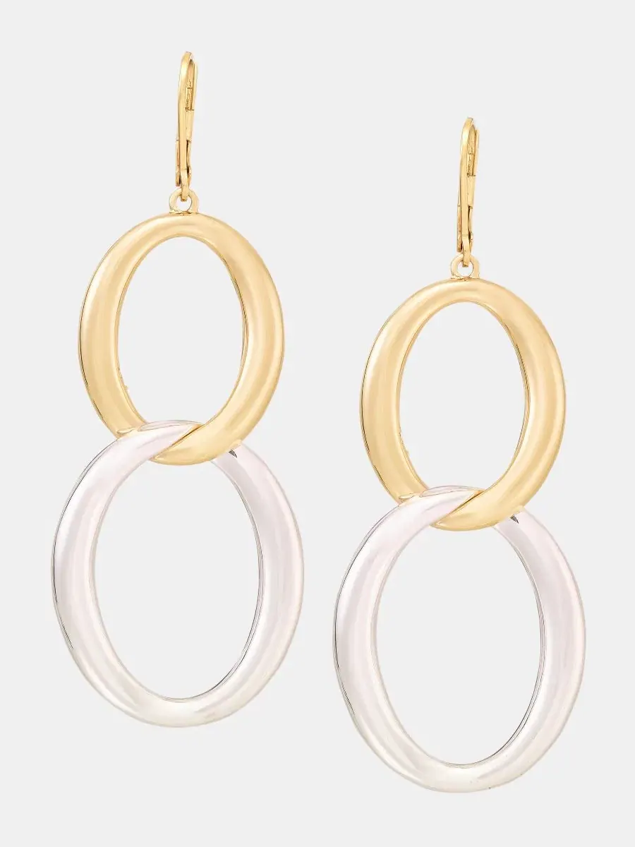 Серьги-подвески с овальными подвесками, модель Linked Oval Double Drop Lauren Ralph Lauren — изображение 1 из 4
