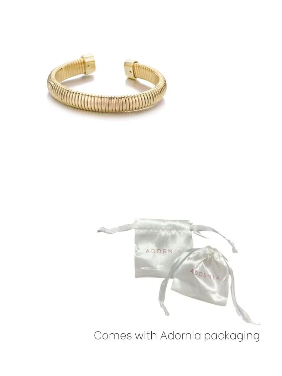 Браслет-манжета Omega Coil ADORNIA — изображение 2 из 4, оттенок золото