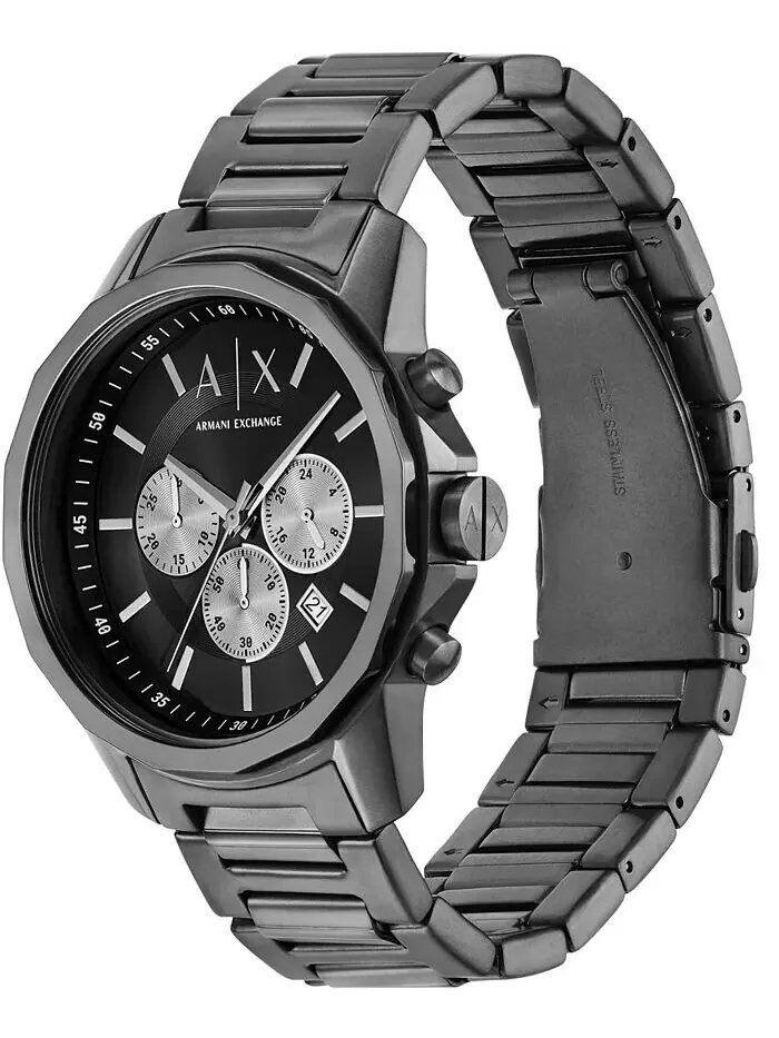 Мужской кварцевый хронограф из бронзы, нержавеющая сталь, 44 мм A|X Armani Exchange — изображение 2 из 5, оттенок серый