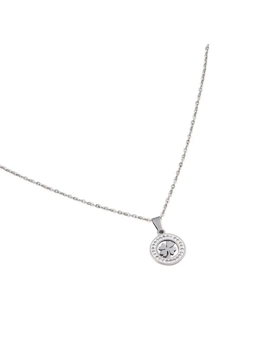 Женское колье-подвеска The Clover Pendant SOHI — изображение 6 из 7, оттенок серебряный