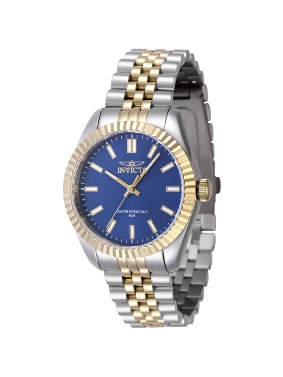Женские часы Specialty Quartz 3 Hand Blue Dial Invicta — изображение 2 из 3, оттенок золото