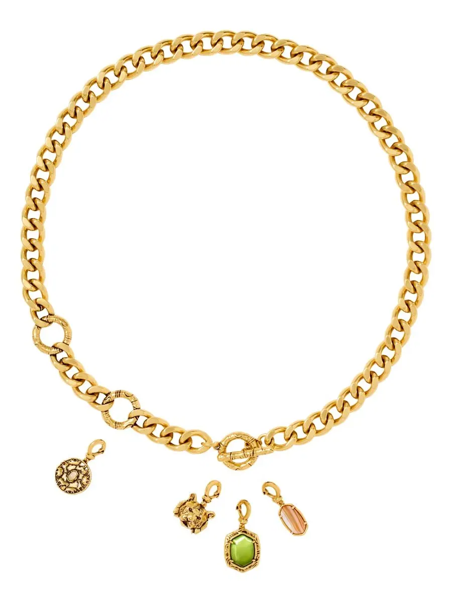 Колье-подвеска с жемчугом и шармом, модель Raina Charm Kendra Scott — изображение 2 из 8, оттенок золото