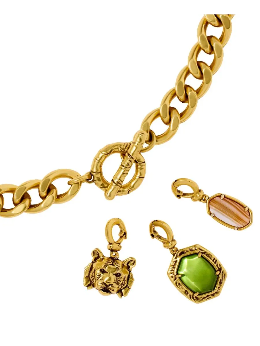 Колье-подвеска с жемчугом и шармом, модель Raina Charm Kendra Scott — изображение 3 из 8, оттенок золото