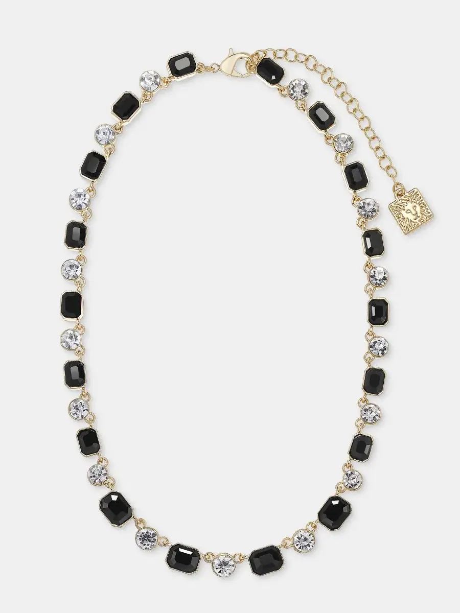 Колье с кристаллами, с удлинителем Anne Klein — изображение 1 из 3, оттенок черный