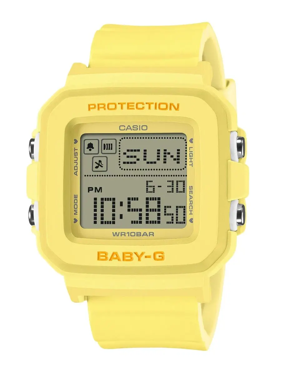 Женские японские кварцевые часы Baby G из желтого полимерного материала, 39 мм G-Shock