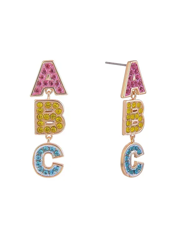 Серьги с камнями ABC Hallmark — изображение 1 из 4, оттенок мульти