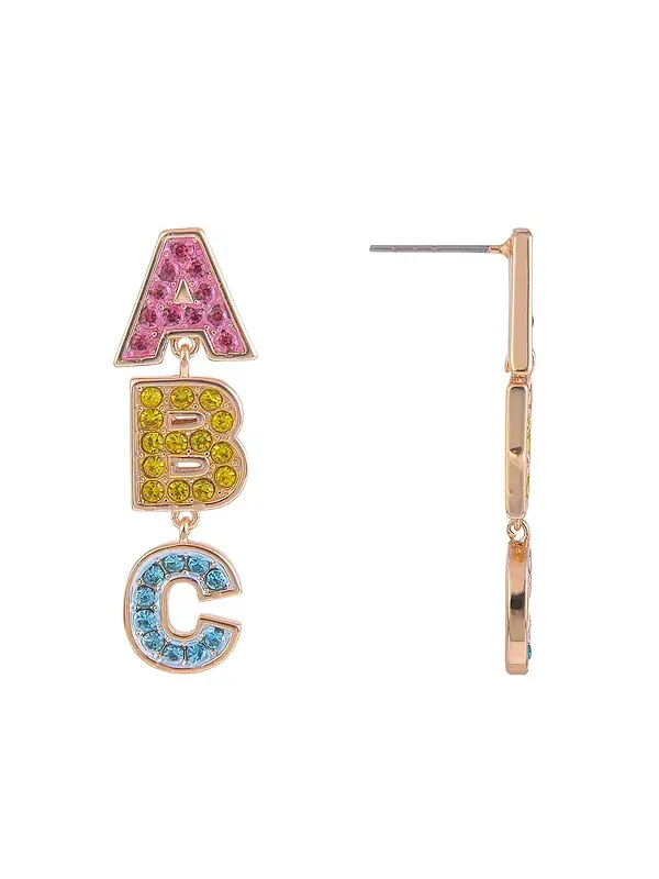Серьги с камнями ABC Hallmark — изображение 3 из 4, оттенок мульти
