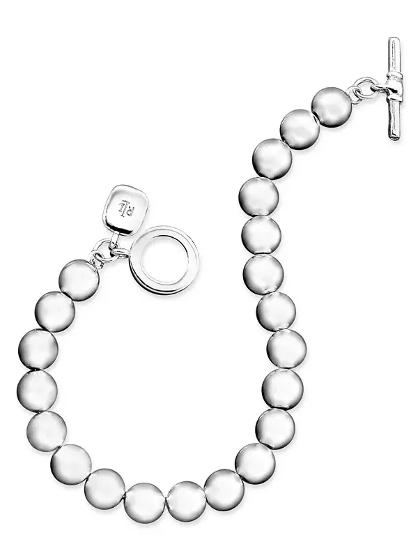 Браслет из серебристых бусин (8 мм) Lauren Ralph Lauren — изображение 1 из 1, оттенок серебряный