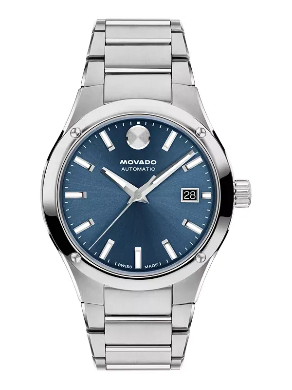 Мужские часы Museum Imperiale Swiss Automatic из нержавеющей стали, 40 мм Movado — изображение 1 из 4, оттенок серебристый