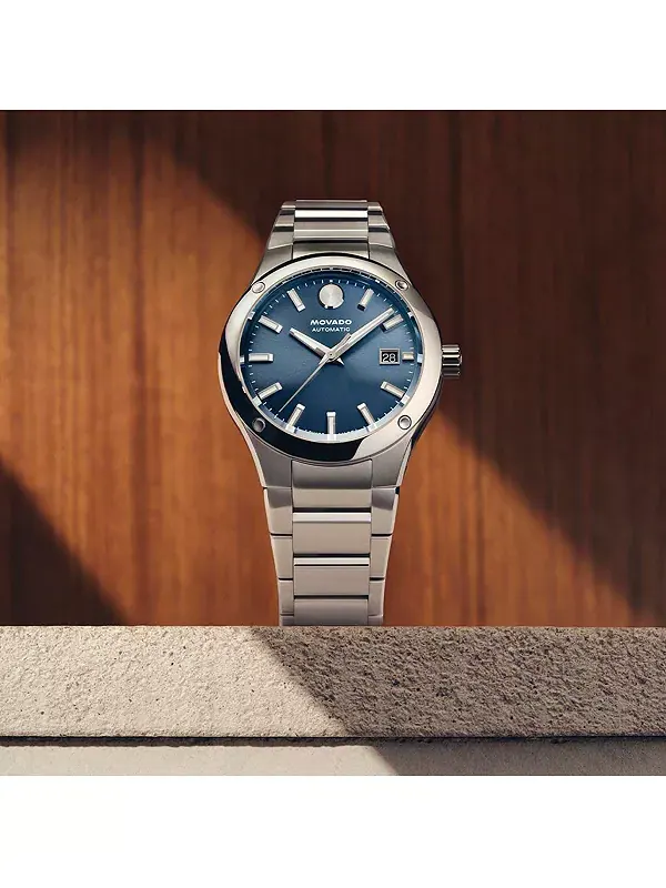 Мужские часы Museum Imperiale Swiss Automatic из нержавеющей стали, 40 мм Movado — изображение 4 из 4, оттенок серебристый