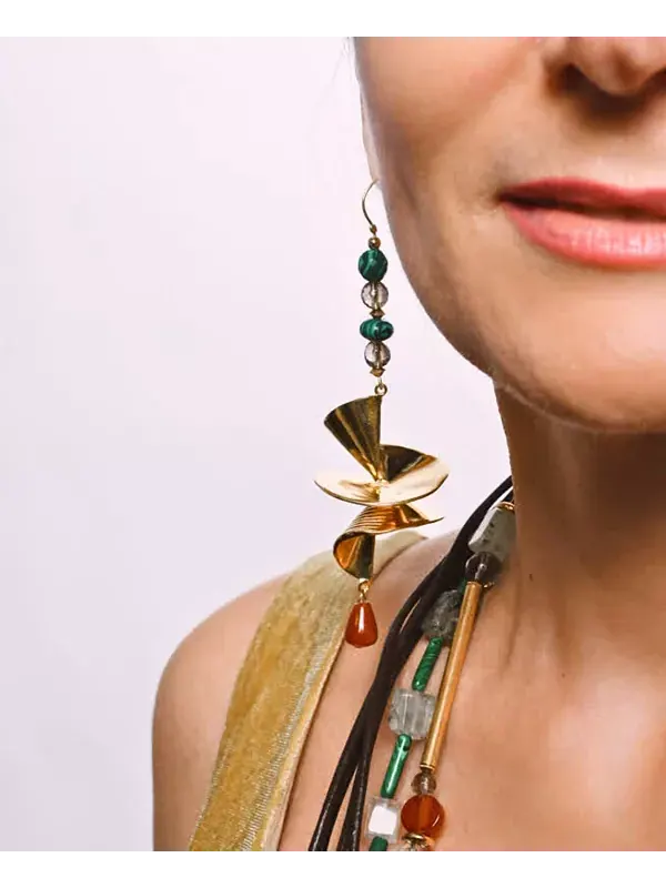Серьги-Подвески Neela, покрытые 18-каратным золотом Nectar Nectar New York — изображение 3 из 4