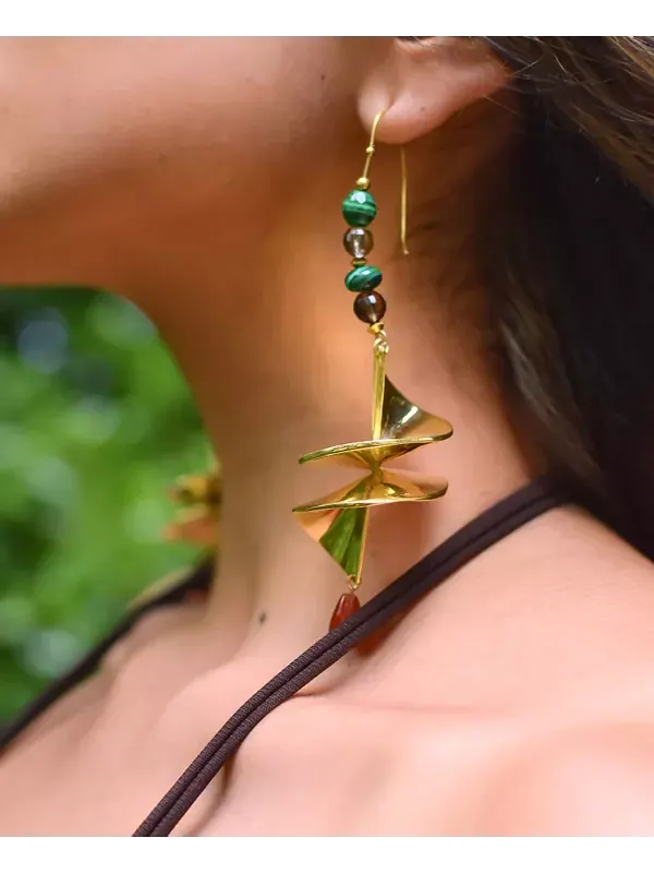 Серьги-Подвески Neela, покрытые 18-каратным золотом Nectar Nectar New York — изображение 4 из 4