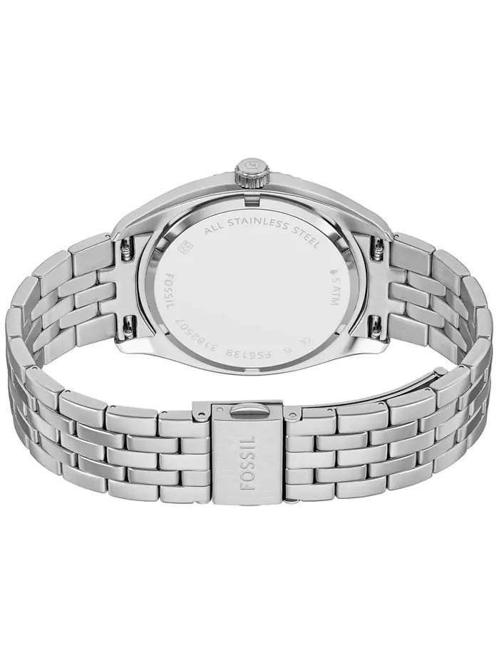 Мужские часы Campbell Three-Hand Day-Date из нержавеющей стали, 42 мм Fossil — изображение 5 из 8