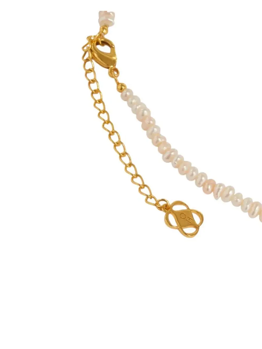 Ожерелье с жемчугом и лабрадоритом, Sorel Pearl and Labradorite Beaded Necklace Ottoman Hands — изображение 4 из 4