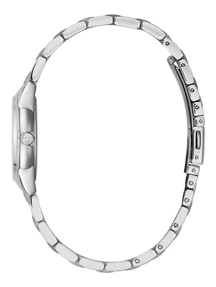 Женские часы Sutton Diamond Accent из нержавеющей стали с браслетом, 28 мм Bulova — изображение 2 из 3, оттенок серебристый
