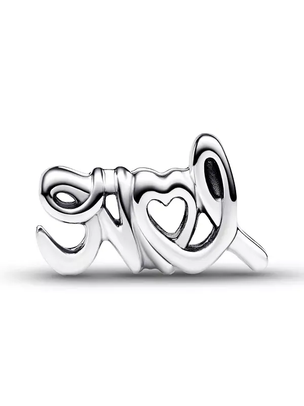 Серебряный брелок с надписью «любовь» Pandora — изображение 2 из 2