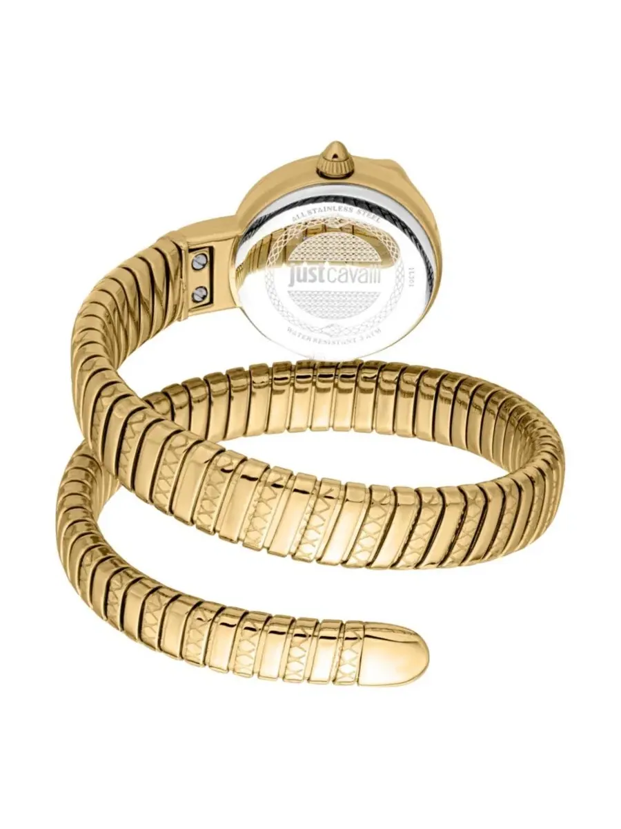 Женские часы Glam Chic Quartz IP Stainless Steel Bracelet Watch Just Cavalli — изображение 2 из 3, оттенок золотистый