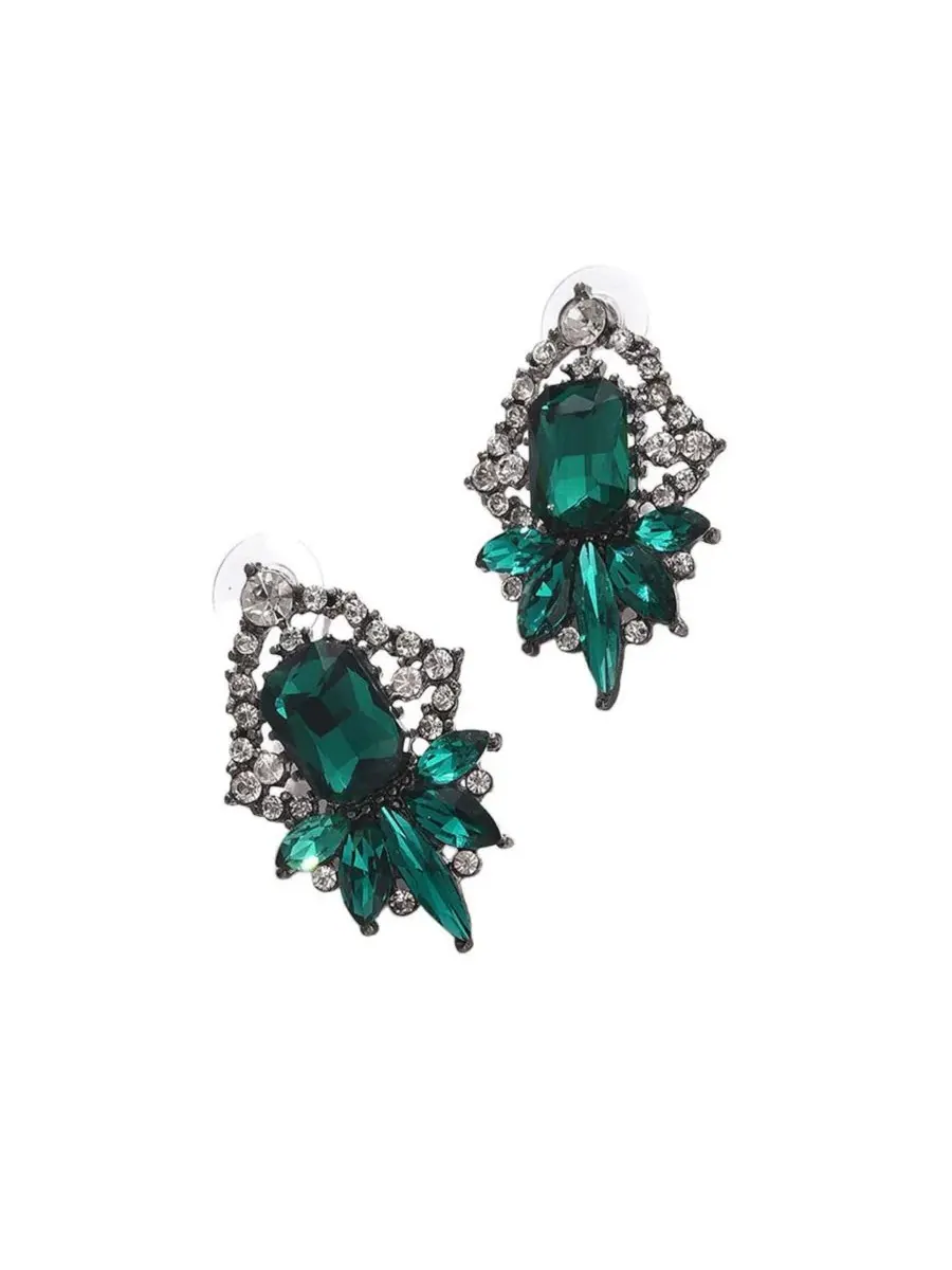 Женские серьги-подвески Botanical Drop SOHI — изображение 1 из 3, оттенок зеленый