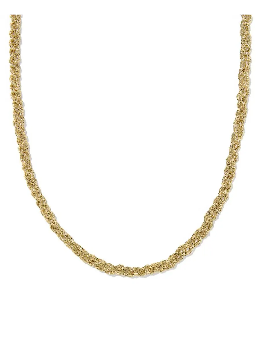 Колье Gabriella из плетеной цепочки с покрытием из 14-каратного золота Kendra Scott — изображение 1 из 3, оттенок золото