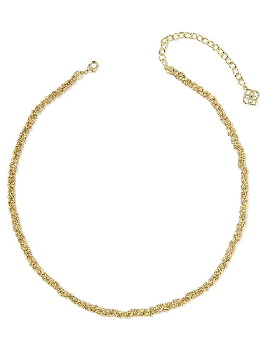 Колье Gabriella из плетеной цепочки с покрытием из 14-каратного золота Kendra Scott — изображение 2 из 3, оттенок золото