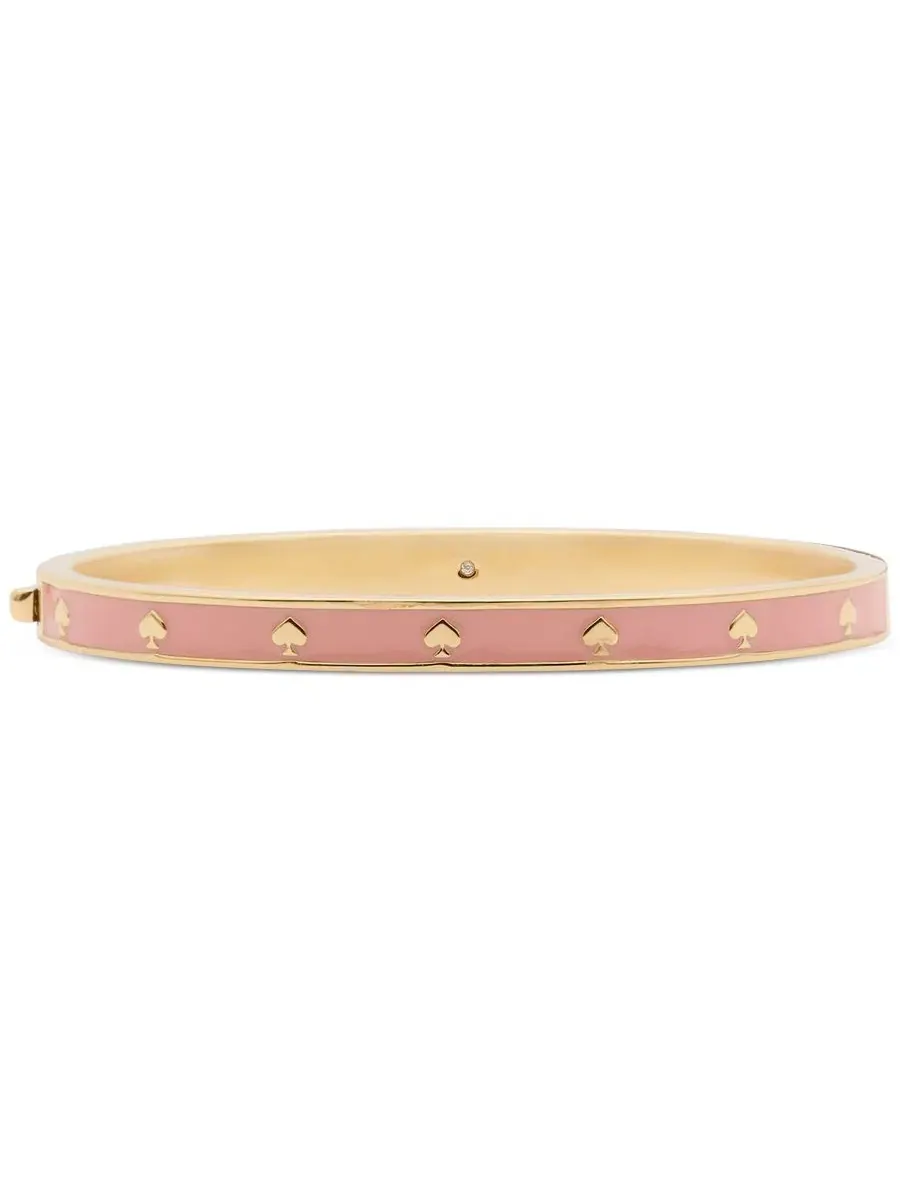 Эмалированный браслет-манжета в форме лопаты с шарнирным креплением Kate Spade New York — изображение 1 из 3, оттенок розовый