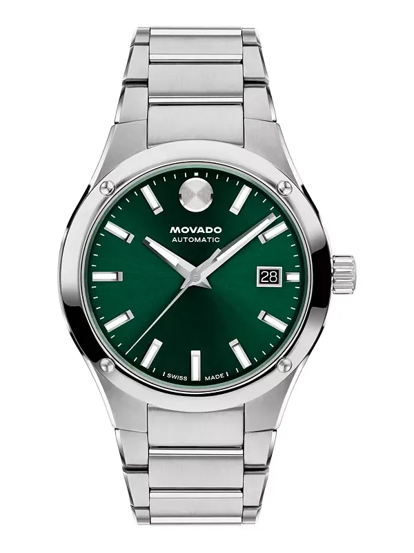 Мужские часы Museum Imperiale Swiss Automatic из нержавеющей стали, 40 мм Movado — изображение 1 из 3, оттенок серебристый