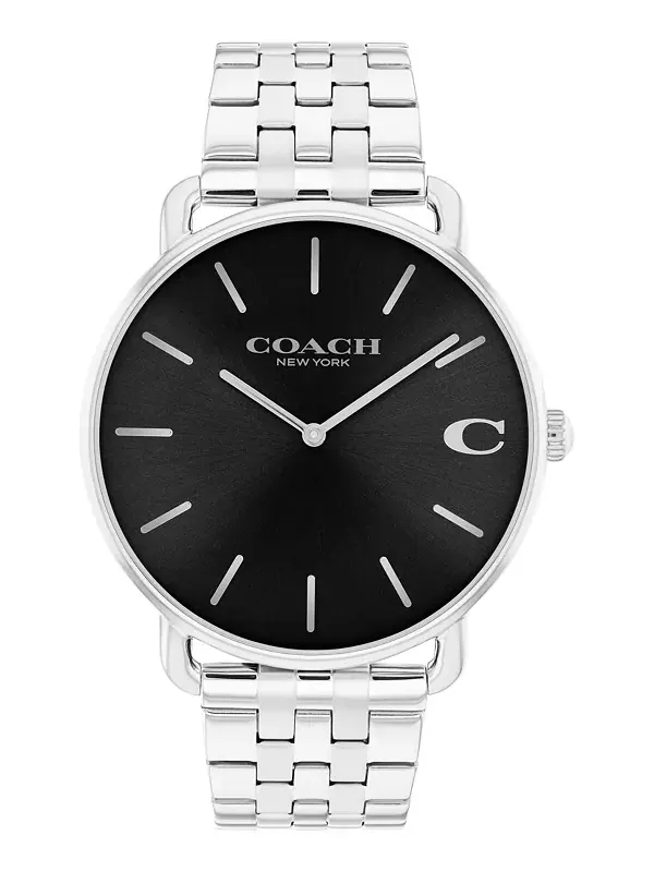 Мужские часы Elliot с браслетом из нержавеющей стали серебристого тона, 43 мм Coach
