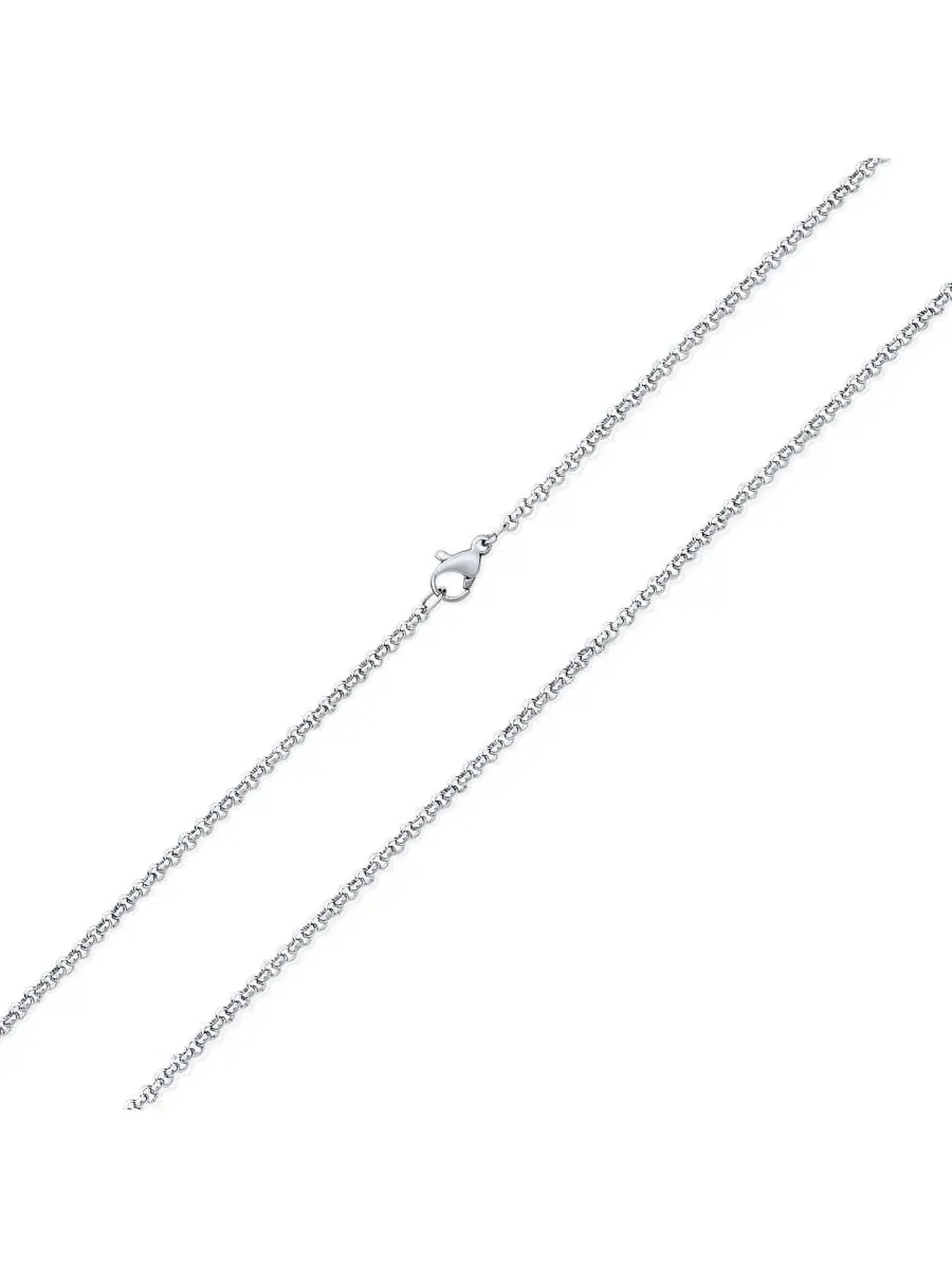 Колье-цепочки Роло из нержавеющей стали в , , и Bling Jewelry — изображение 2 из 3, оттенок серебристый