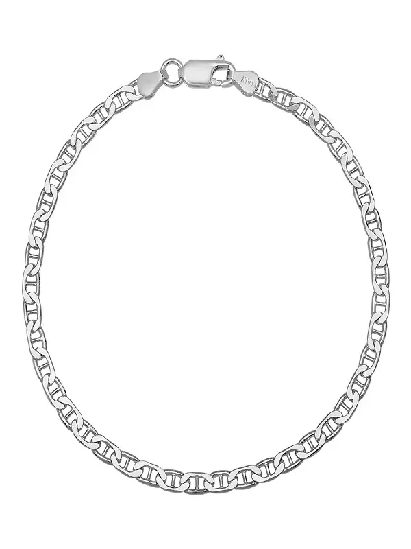 Браслет унисекс Mariner Superflat из стерлингового серебра 120 пробы, 8,5 дюйма Steeltime