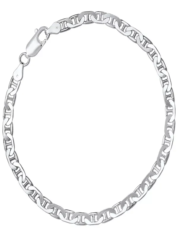 Браслет унисекс Mariner Superflat из стерлингового серебра 120 пробы, 8,5 дюйма Steeltime — изображение 2 из 3